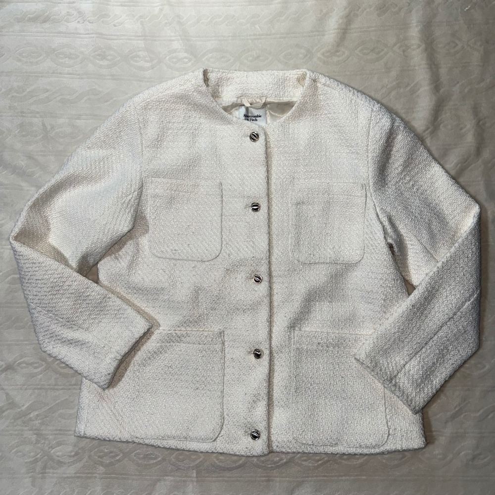 Abercrombie & Fitch tweed button up jacket - Picture 2 of 5